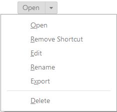 خيارات لإدارة أداة مخصصة
