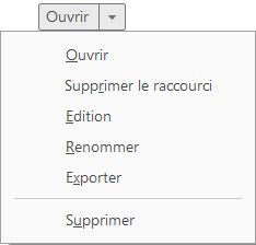 Options pour gérer un outil personnalisé