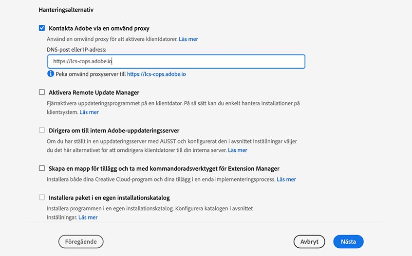 Hanteringsalternativ