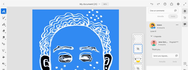 Inserimento di commenti nei documenti Cloud