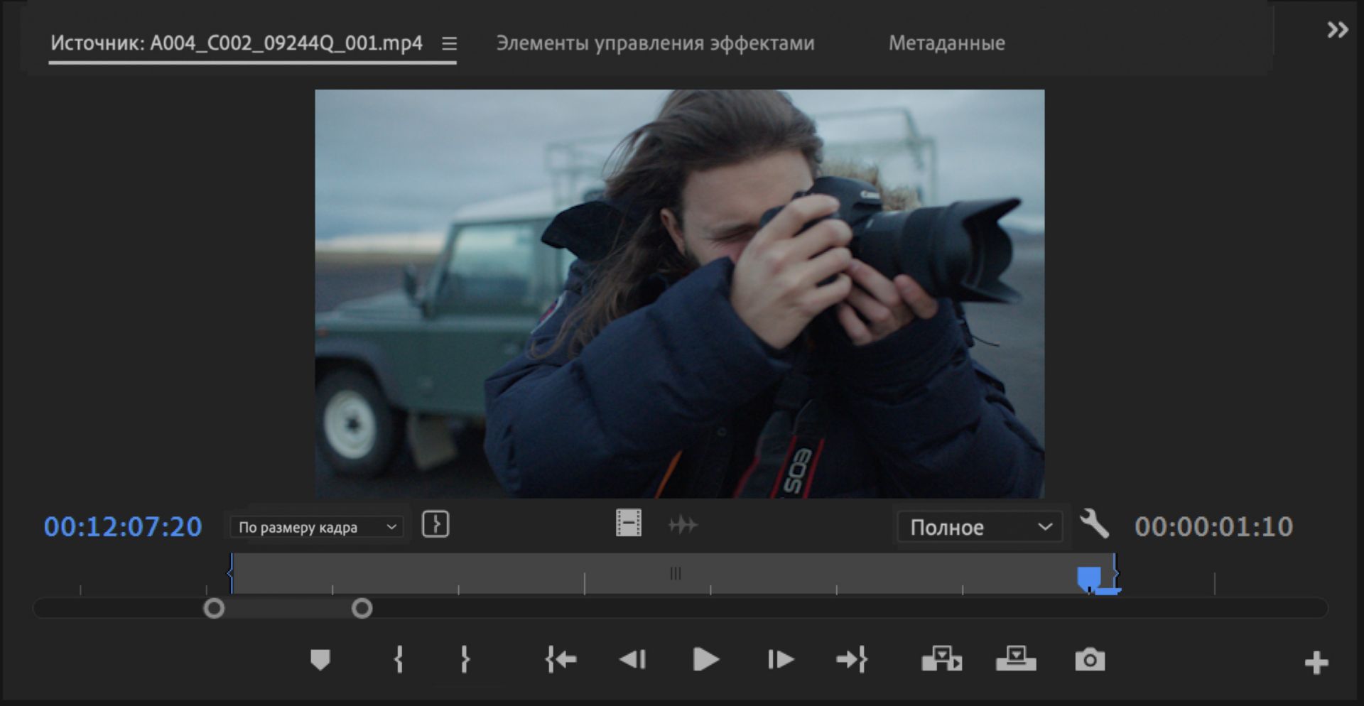 Обрезка клипов в Adobe Premiere Pro