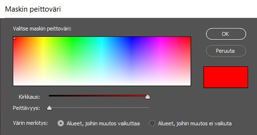 Valitse maskipeiton väri