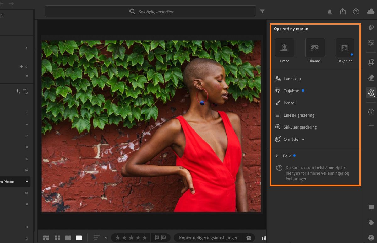 maskering-panel i Lightroom