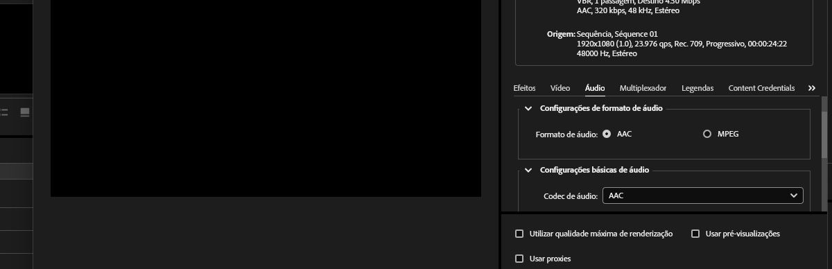A seção Configurações de exportação está aberta e o botão Combinar origem está selecionado.