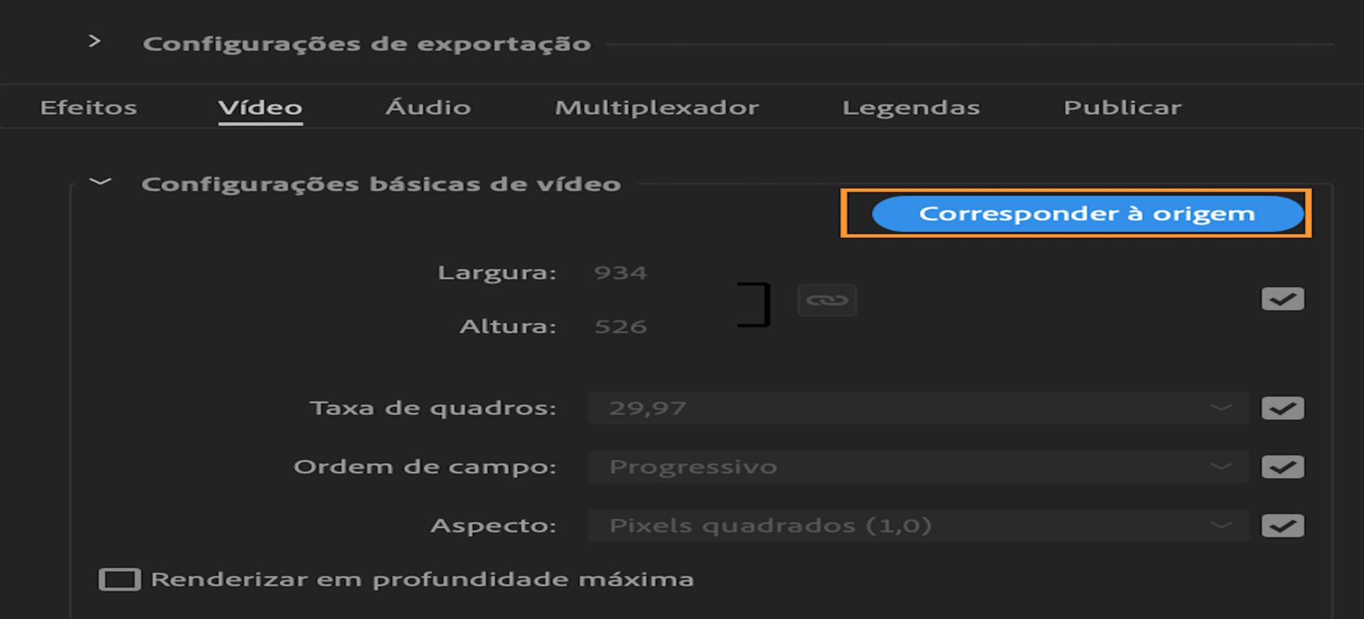 Corresponder à origem