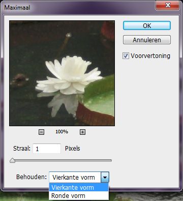 Photoshop - Vierkante vorm of ronde vorm behouden