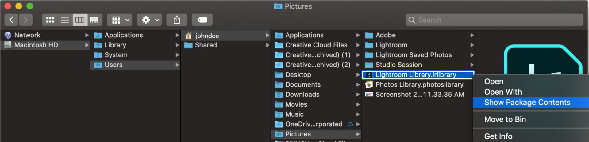 MCAT-filplassering på macOS