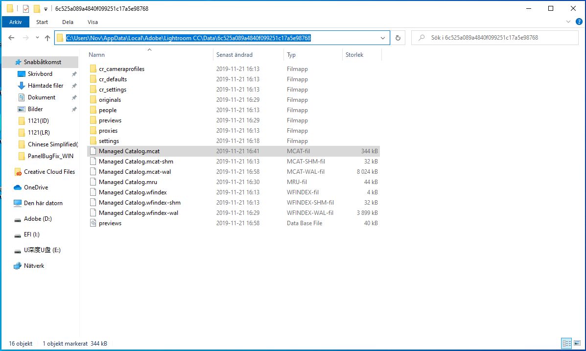 MCAT-filplats på Windows 