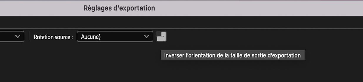 Faire pivoter un média dans l’écran Exporter d’Adobe Media Encoder