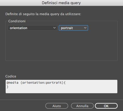 Definizione delle media query