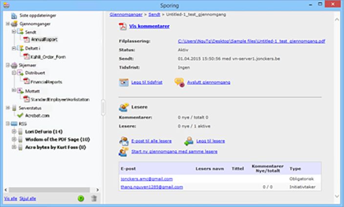 Oversikt over sporing