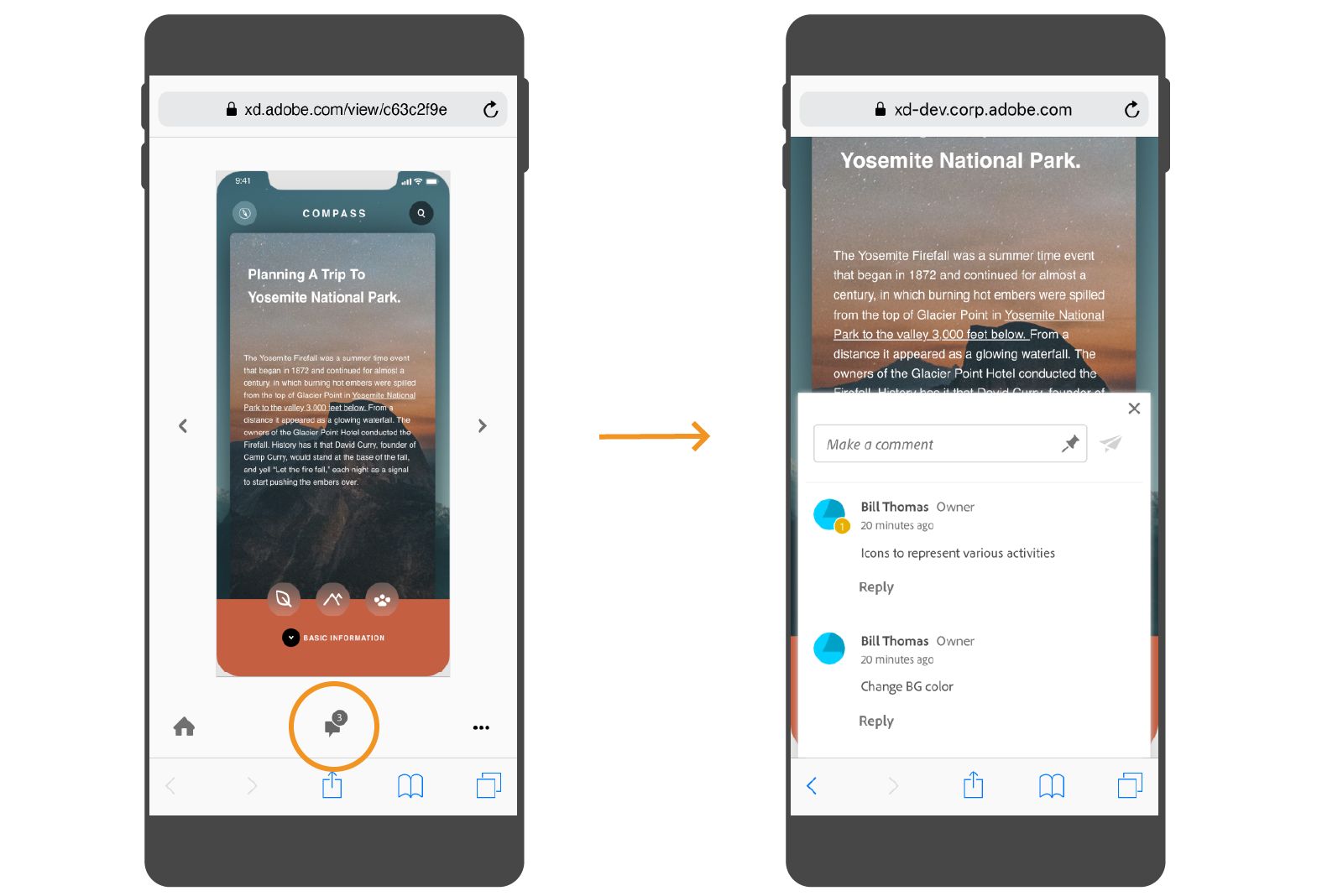 Kommentar-Bedienfeld