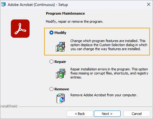 セットアップツール：変更