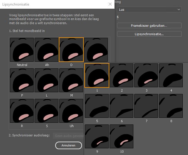 Het mondbeeld wijzigen