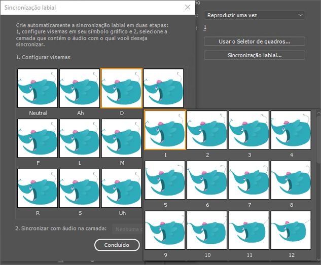 Modificação da pose da boca para cada visema