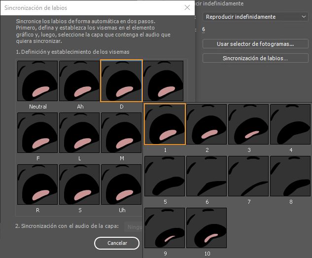 Modificar la posición de la boca para cada viseme