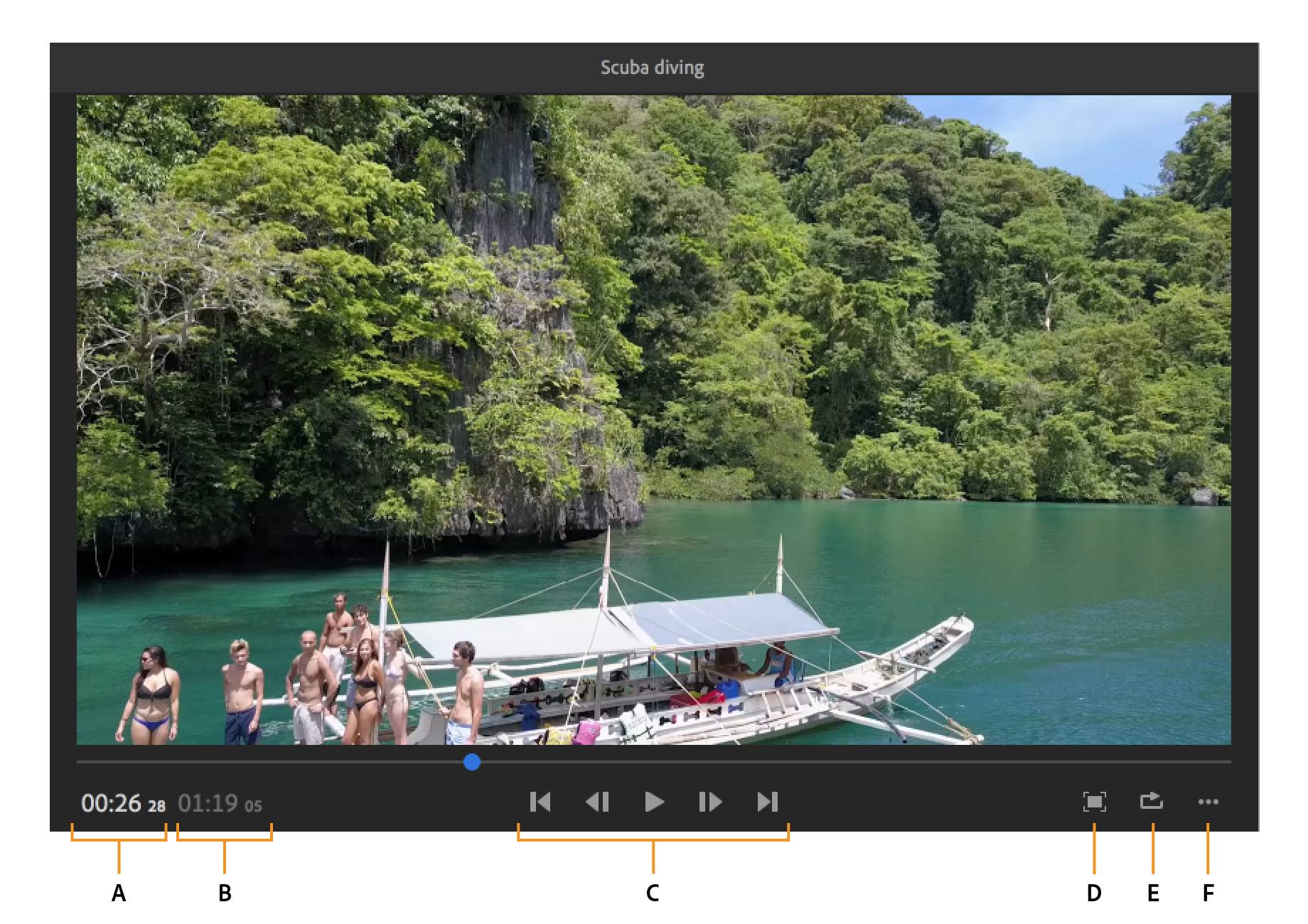 Vorschaumonitor-Steuerelemente