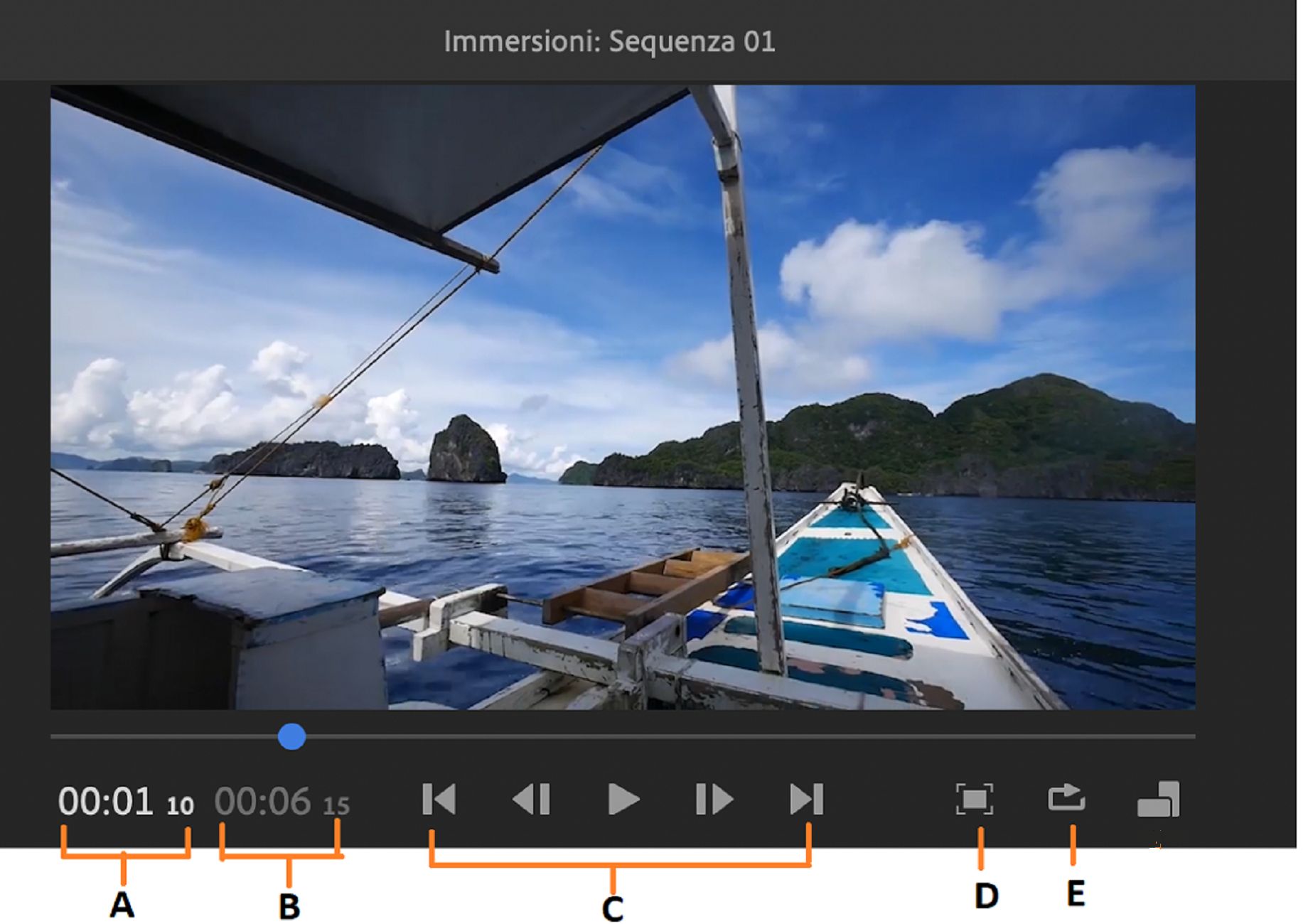 Controlli del monitor Anteprima