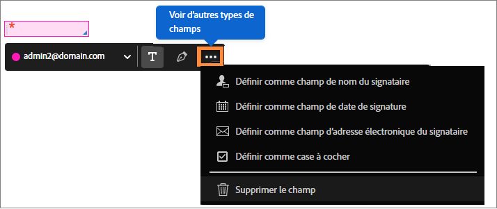 Choisir le type de champ