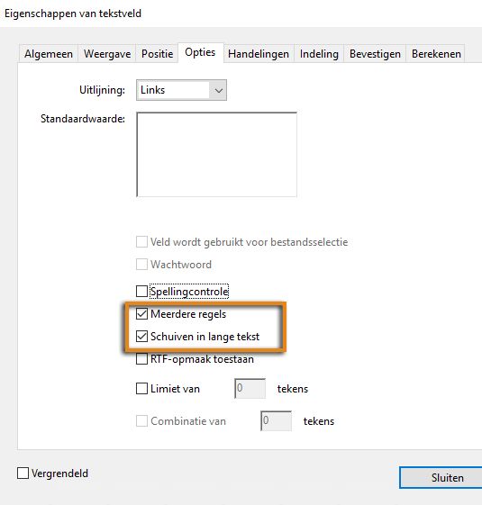 Tekstveld met meerdere regels