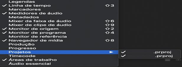 Exibição de vários projetos