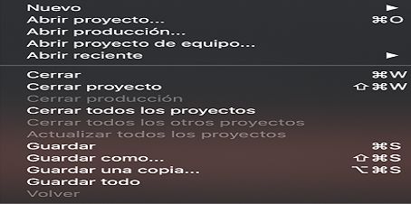 Visualización de varios proyectos abiertos