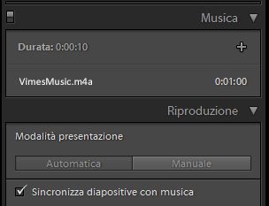 Sincronizzare automaticamente le diapositive con la musica in Lightroom