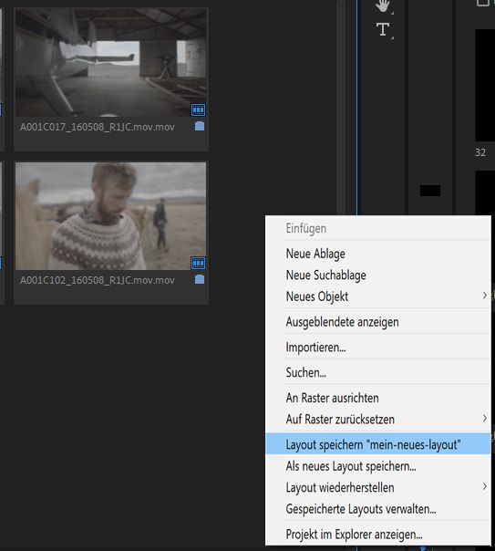 Neues Layout im Kontextmenü sichtbar