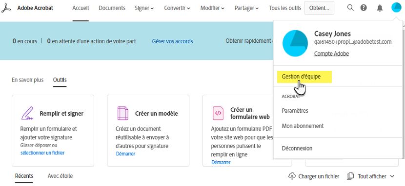 Gérer l’équipe