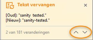 Navigatieknoppen in het pop-upitem