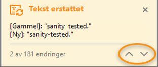 Navigasjonsknapper på hurtigmenyen