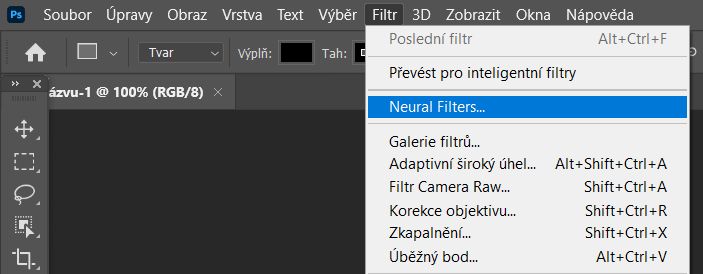 Nabídka Neural Filters