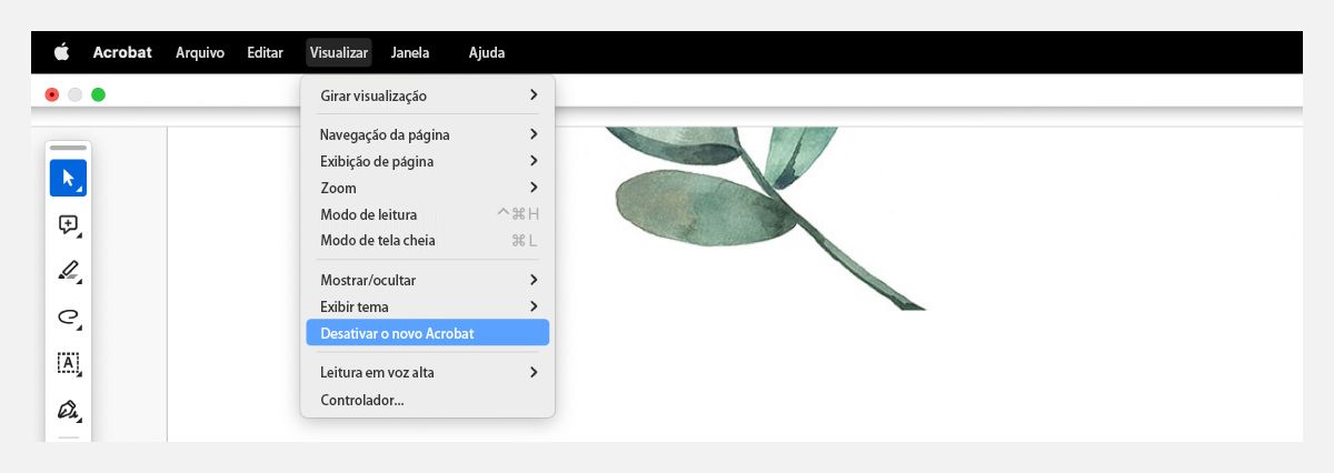 Desativar o novo Acrobat