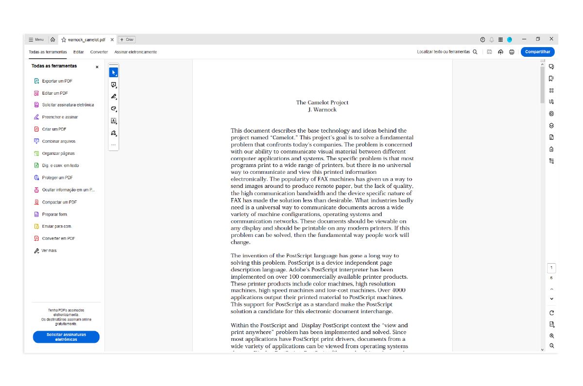 Painel de documentos