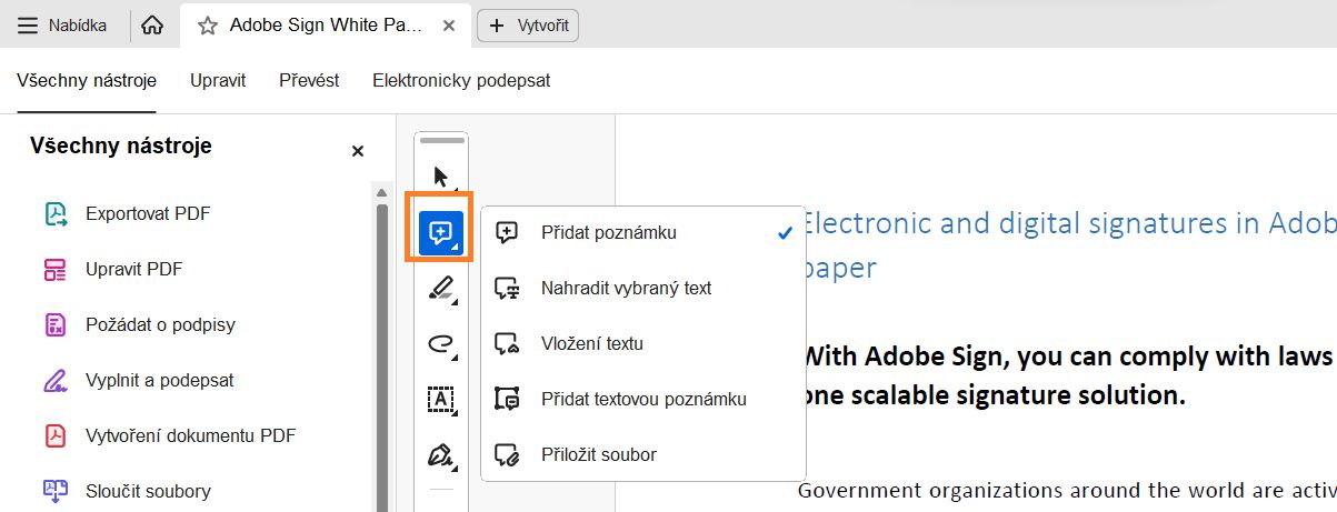 Nástroje pro poznámky