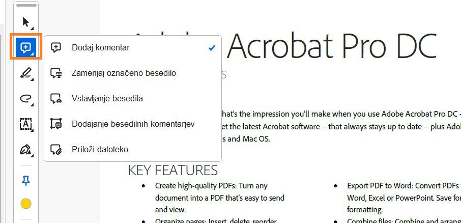 Orodja za komentiranje