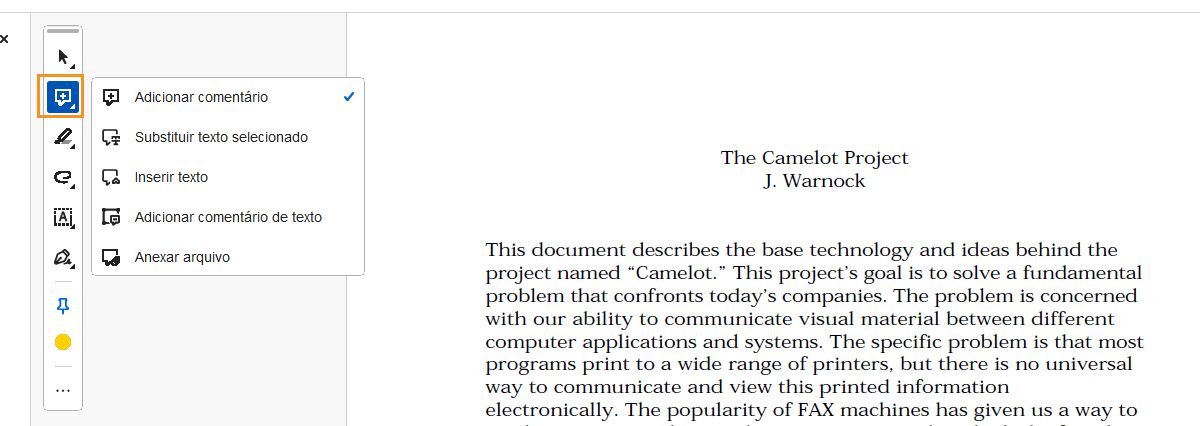 Ferramentas de comentários