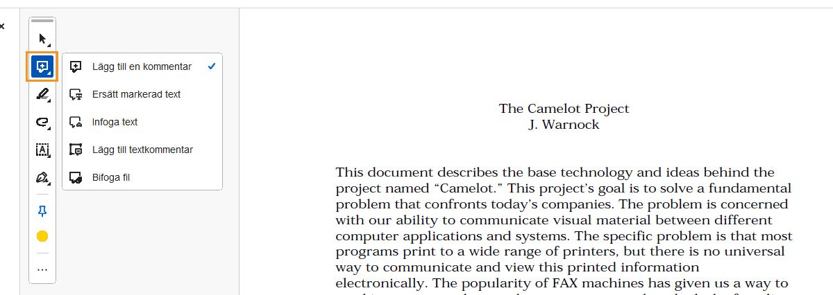 Kommentarsverktyg