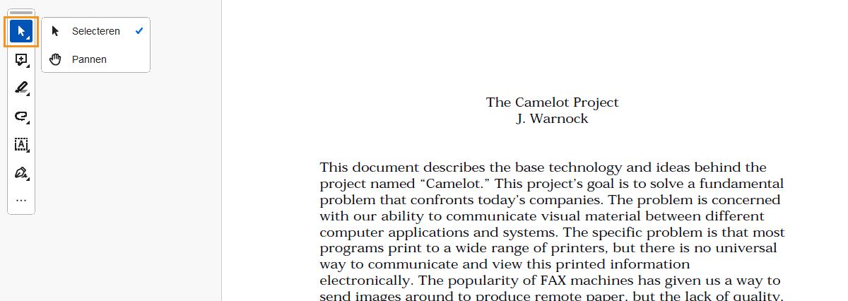 Tool Selecteren of Pannen