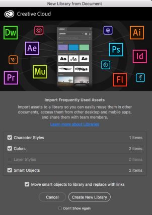 Lagpanelet i Photoshop – Opprett nytt bibliotek