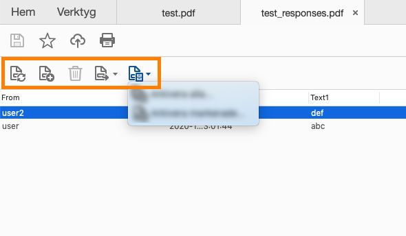 Nya menyalternativ i formulärsvarsfilen och Adobe Portfolio