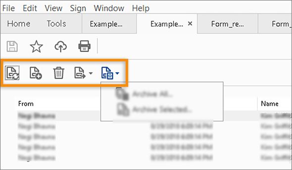 خيارات جديدة في القائمة في كلٍّ من Form Response File وAdobe Portfolio