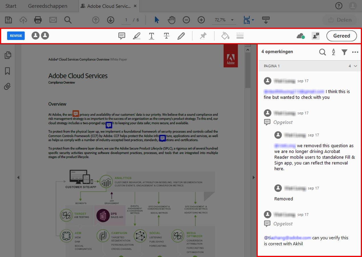 Revisie in voortgang