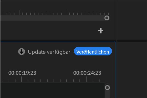 Benachrichtigung „Update verfügbar“, die angibt, dass die Person die Sequenz veröffentlicht hat