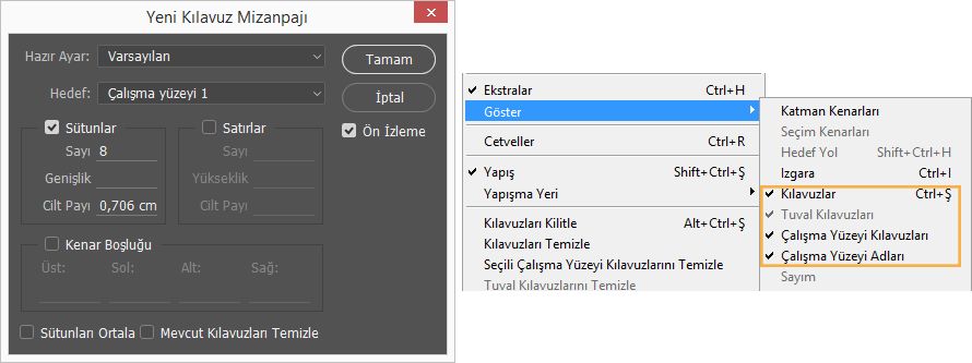 Photoshop Yeni Kılavuz Mizanpajı