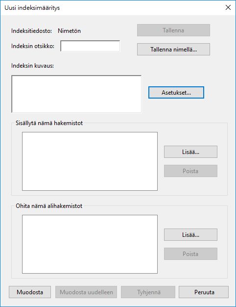 Acrobatin uudet indeksimääritykset