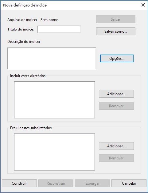 Novas definições de índice no Acrobat