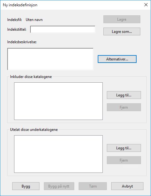 Nye indeksdefinisjoner i Acrobat