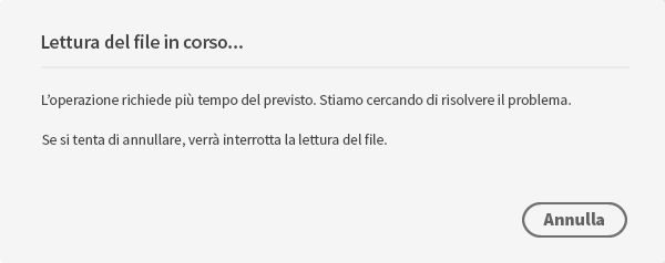 Finestra di dialogo visualizzata