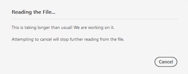 Boîte de dialogue affichée